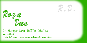 roza dus business card