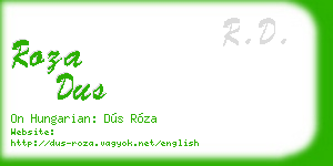 roza dus business card
